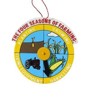 Midwest CBK Ornament Four Seasons of Farming Metal Christmas Farm NWT